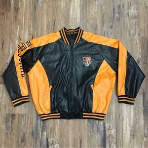 Steve & Barry's Black and Orange Buffalo State Bomber Jacket
